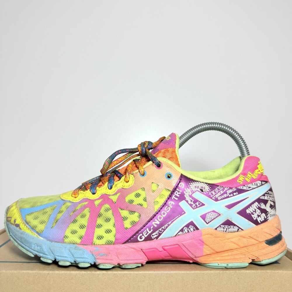 ASICS GEL Noosa Tri 9 Womens Running Shoes Size 8.5 Multicolor Triathlon Sneaker